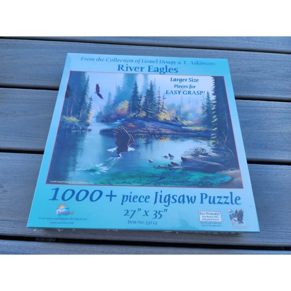 River Eagles Jigsaw Puzzle 1000 Pieces Large Size Pieces For Easy Grasping New